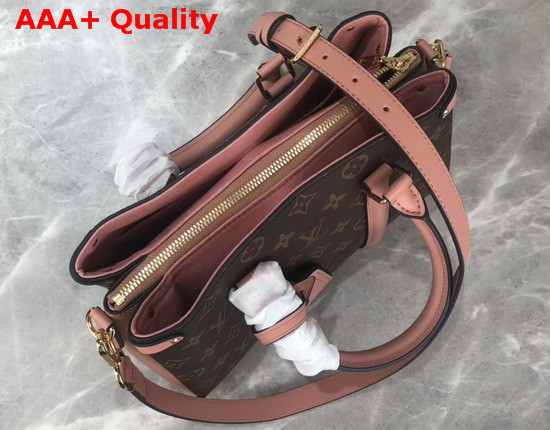 Louis Vuitton Soufflot BB in Monogram Canvas and Pink Calf Leather Trim Replica