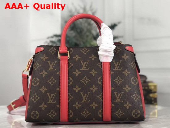 Louis Vuitton Soufflot BB in Monogram Canvas and Red Calf Leather Trim Replica