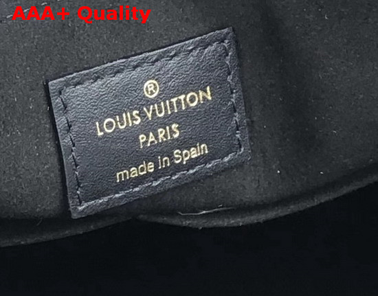 Louis Vuitton Soufflot MM Monogram Coated Canvas and Black Leather Trim Replica