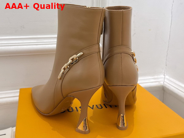 Louis Vuitton Sparkle Ankle Boot in Beige Lamb Leather Replica