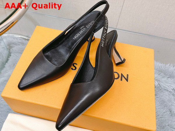 Louis Vuitton Sparkle Slingback Pump Noir 1AB0MT Replica