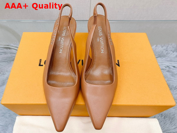 Louis Vuitton Sparkle Slingback Pump in Beige 1AB0Q5 Replica