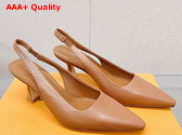 Louis Vuitton Sparkle Slingback Pump in Beige 1AB0Q5 Replica