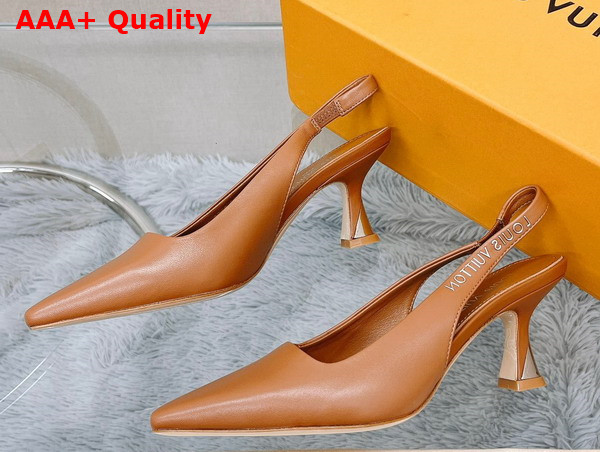 Louis Vuitton Sparkle Slingback Pump in Beige 1AB0Q5 Replica