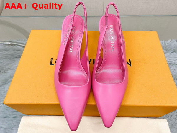 Louis Vuitton Sparkle Slingback Pump in Pink Calf Leather Replica