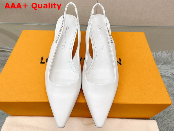 Louis Vuitton Sparkle Slingback Pump in White 1AB0NN Replica