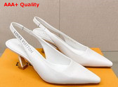 Louis Vuitton Sparkle Slingback Pump in White 1AB0NN Replica