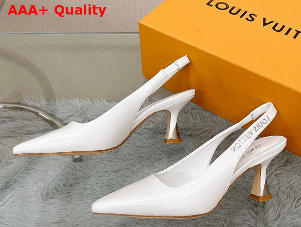 Louis Vuitton Sparkle Slingback Pump in White 1AB0NN Replica