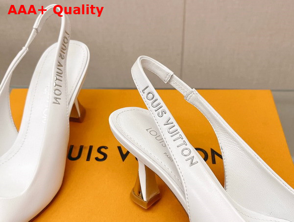 Louis Vuitton Sparkle Slingback Pump in White 1AB0NN Replica