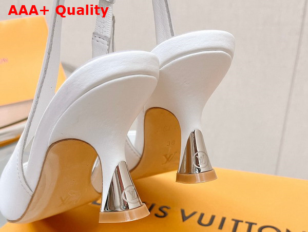 Louis Vuitton Sparkle Slingback Pump in White 1AB0NN Replica