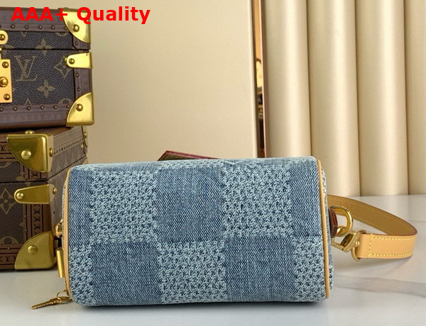 Louis Vuitton Speedy 18 Bandouliere Blue Damier Denim 3D Cotton Canvas N40682 Replica