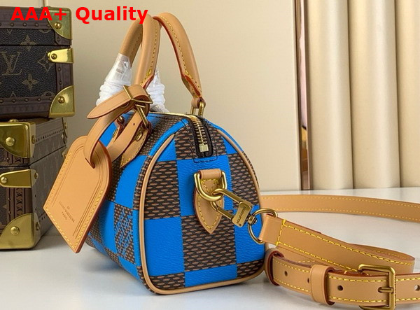 Louis Vuitton Speedy 18 Bandouliere Damier Pop Bleu N40595 Replica