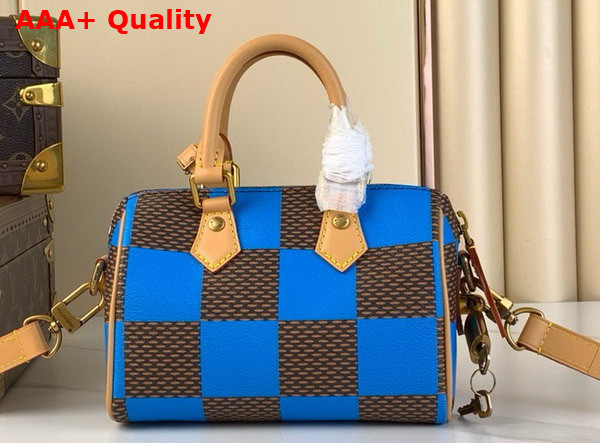 Louis Vuitton Speedy 18 Bandouliere Damier Pop Bleu N40595 Replica