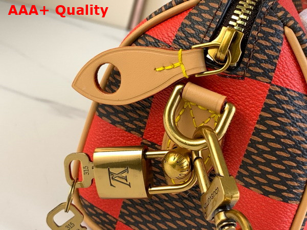 Louis Vuitton Speedy 18Bandouliere Damier Pop Rouge N40611 Replica