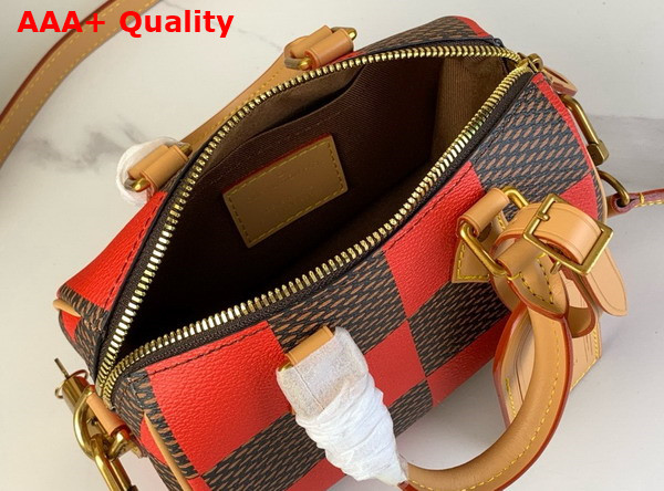 Louis Vuitton Speedy 18Bandouliere Damier Pop Rouge N40611 Replica