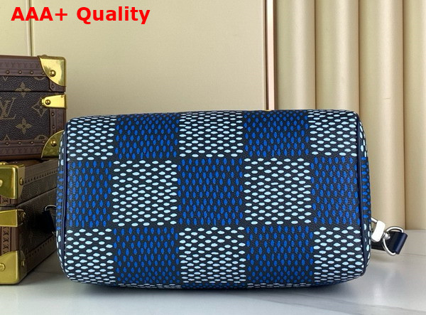 Louis Vuitton Speedy 25 Bandouliere Bag in Blue Damier Heritage Coated Canvas N40691 Replica