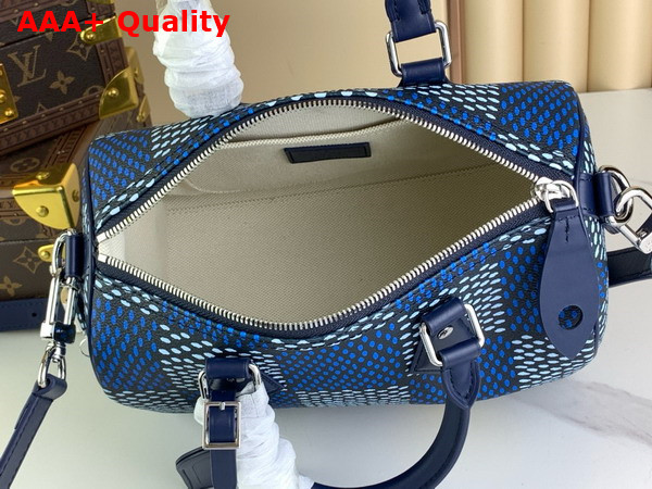 Louis Vuitton Speedy 25 Bandouliere Bag in Blue Damier Heritage Coated Canvas N40691 Replica