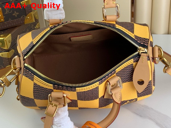 Louis Vuitton Speedy 25 Bandouliere Yellow Damier Pop Coated Canvas N40584 Replica