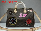 Louis Vuitton Speedy 30 Bandouliere Monogram Coated Canvas with Applied and Printed Patches M43989 Replica