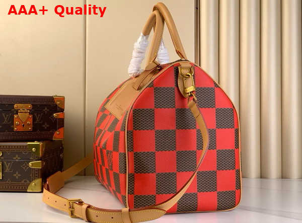 Louis Vuitton Speedy 40 Bandouliere Damier Pop Rouge N40580 Replica