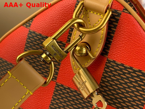 Louis Vuitton Speedy 40 Bandouliere Damier Pop Rouge N40580 Replica