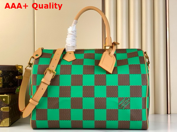 Louis Vuitton Speedy 40 Bandouliere Damier Pop Vert N40579 Replica