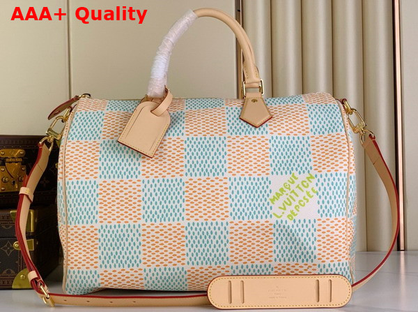 Louis Vuitton Speedy 40 Bandouliere White Damier Heritage Coated Canvas N40689 Replica