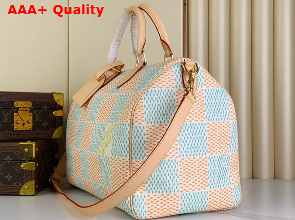 Louis Vuitton Speedy 40 Bandouliere White Damier Heritage Coated Canvas N40689 Replica