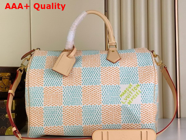 Louis Vuitton Speedy 40 Bandouliere White Damier Heritage Coated Canvas N40689 Replica