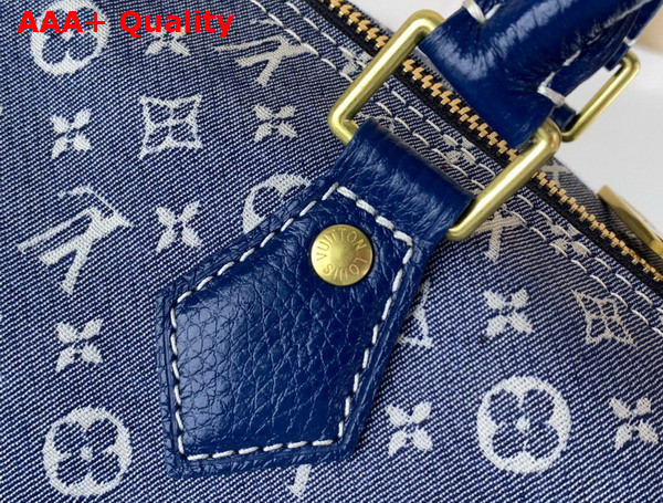 Louis Vuitton Speedy Bandouliere 30 in Blue Monogram Jacquard Denim Replica