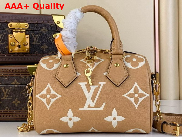 Louis Vuitton Speedy Bandouliere 20 Arizona Cream Bicolor Monogram Empreinte Leather M12713 Replica