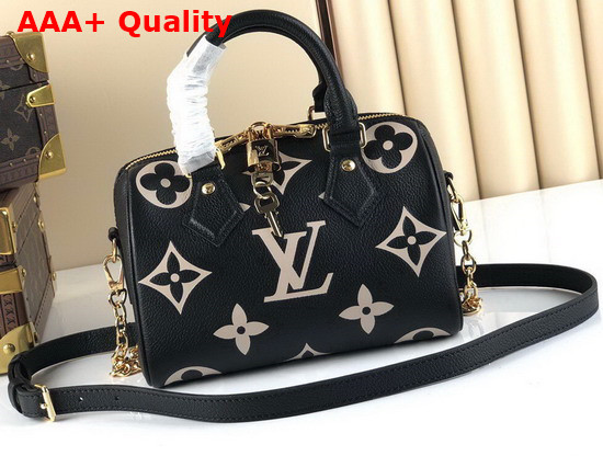 Louis Vuitton Speedy Bandouliere 20 Bicolor Monogram Empreinte Leather Replica