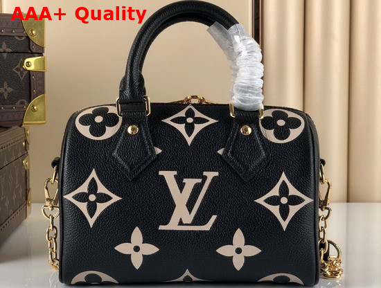 Louis Vuitton Speedy Bandouliere 20 Bicolor Monogram Empreinte Leather Replica