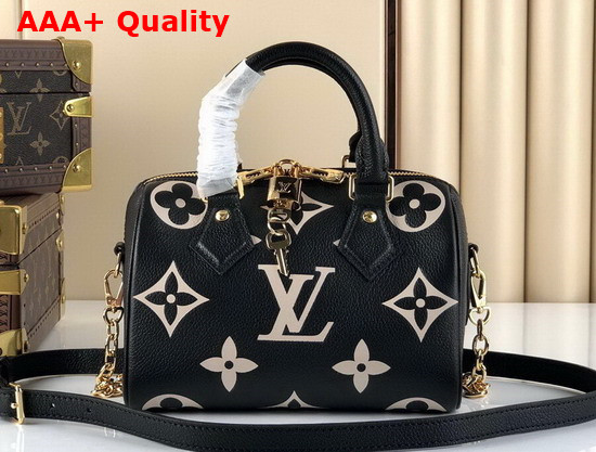 Louis Vuitton Speedy Bandouliere 20 Bicolor Monogram Empreinte Leather Replica