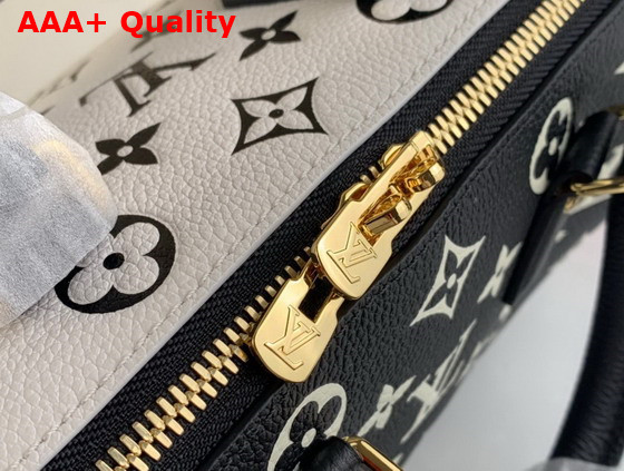 Louis Vuitton Speedy Bandouliere 20 Black White Monogram Empreinte Leather M46088 Replica