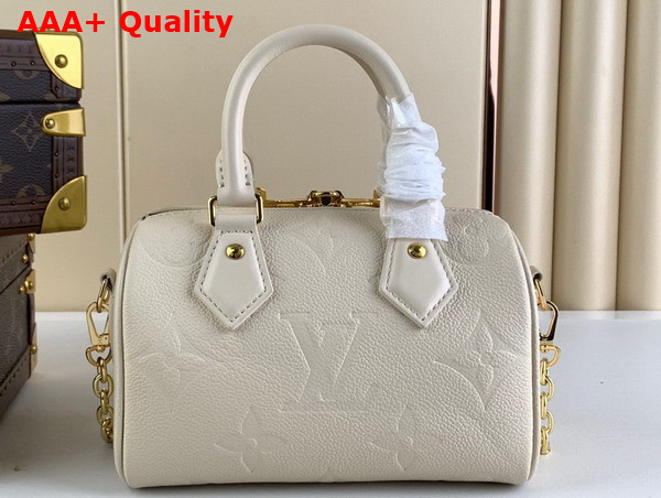 Louis Vuitton Speedy Bandouliere 20 Creme Monogram Empreinte Leather M58954 Replica