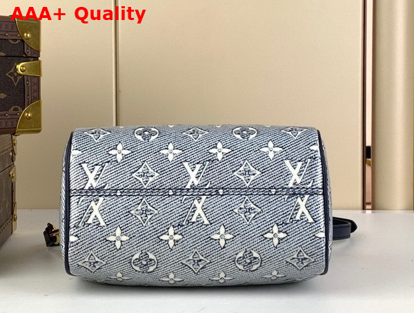 Louis Vuitton Speedy Bandouliere 20 Handbag Blue Monoglam Coated Canvas M23069 Replica