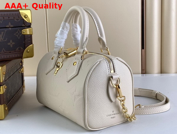 Louis Vuitton Speedy Bandouliere 20 Handbag in Beige Monogram Empreinte Leather Replica