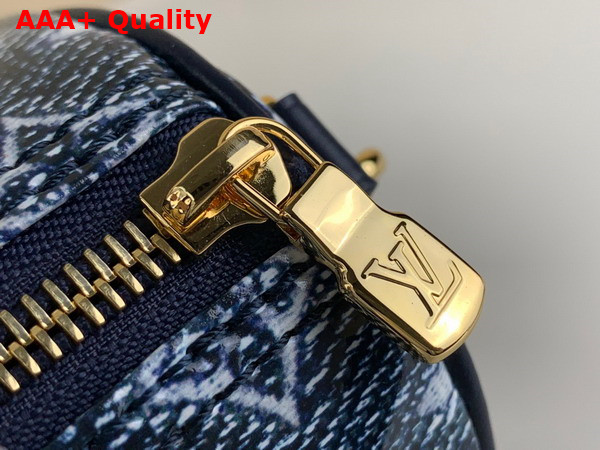 Louis Vuitton Speedy Bandouliere 20 Handbag in Blue Monoglam Coated Canvas M23069 Replica