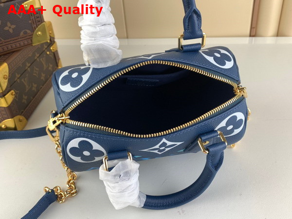 Louis Vuitton Speedy Bandouliere 20 Handbag in Degrade Blue Monogram Empreinte Embosed Leather M46517 Replica