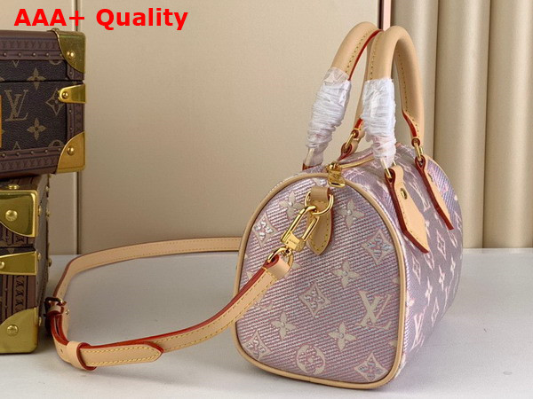 Louis Vuitton Speedy Bandouliere 20 Handbag in Pink Monoglam Coated Canvas Replica