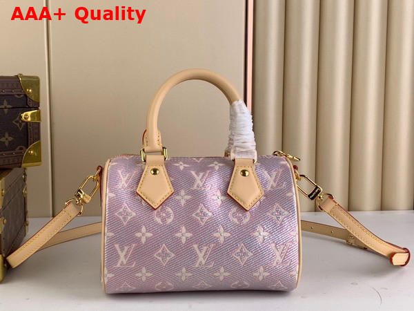 Louis Vuitton Speedy Bandouliere 20 Handbag in Pink Monoglam Coated Canvas Replica