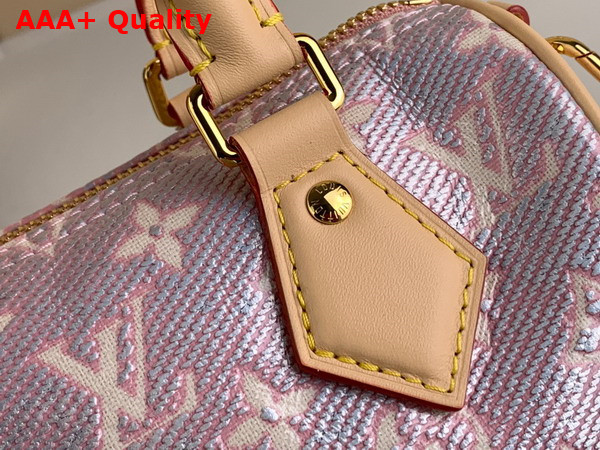 Louis Vuitton Speedy Bandouliere 20 Handbag in Pink Monoglam Coated Canvas Replica