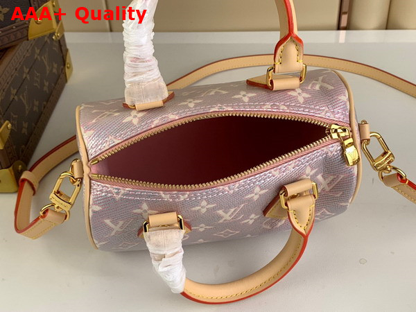 Louis Vuitton Speedy Bandouliere 20 Handbag in Pink Monoglam Coated Canvas Replica