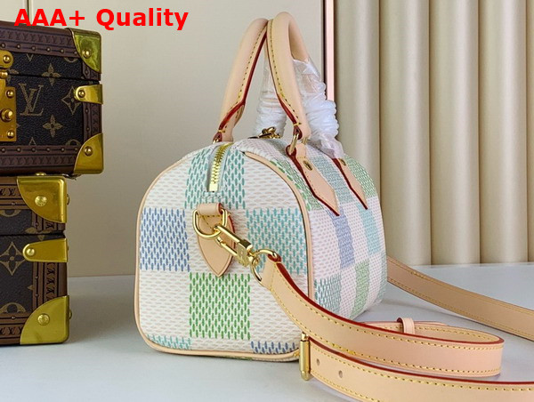 Louis Vuitton Speedy Bandouliere 20 Handbag in Pistachio Damier Giant Coated Canvas N40515 Replica