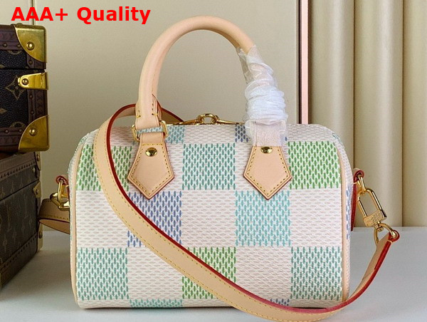 Louis Vuitton Speedy Bandouliere 20 Handbag in Pistachio Damier Giant Coated Canvas N40515 Replica