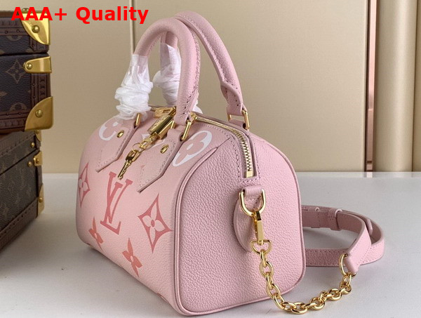 Louis Vuitton Speedy Bandouliere 20 Handbag in Rose Monogram Empreinte Embossed Leather M46518 Replica