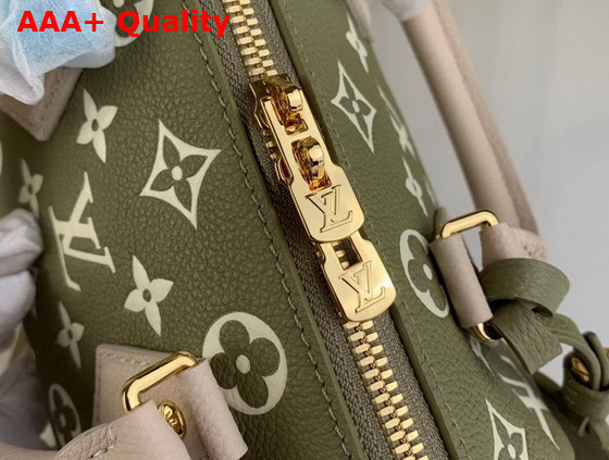 Louis Vuitton Speedy Bandouliere 20 Kaki Beige Monogram Empreinte Leather M46118 Replica