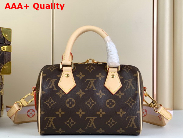 Louis Vuitton Speedy Bandouliere 20 Pink Orange Monogram Coated Canvas M46594 Replica