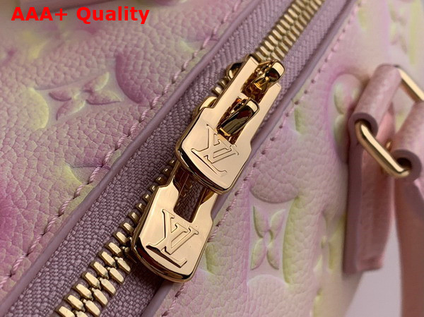 Louis Vuitton Speedy Bandouliere 20 Pink Sprayed and Embossed Grained Cowhide Leather Replica